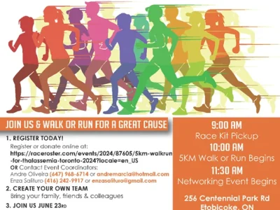 5KM Walk/Run for Thalassemia – Toronto 2024